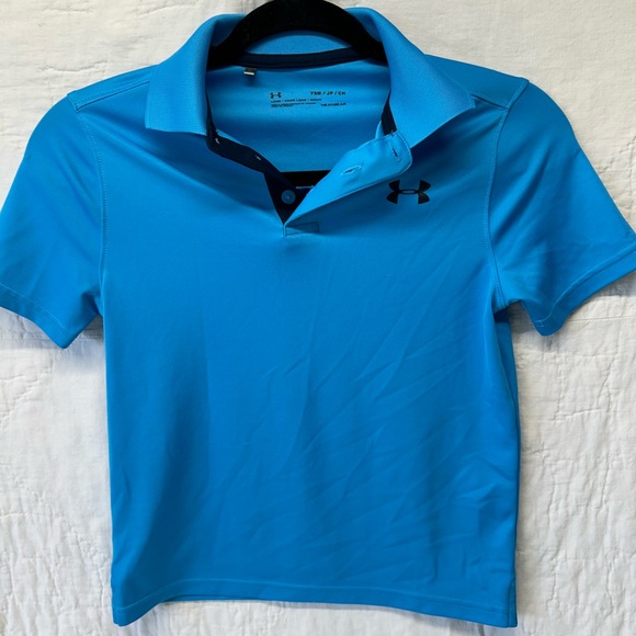YOUTH Under Armour Polo - Size YSM - blue - Picture 1 of 2